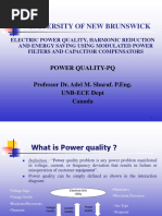 University of New Brunswick: Power Quality-Pq Professor Dr. Adel M. Sharaf. P.Eng. UNB-ECE Dept Canada