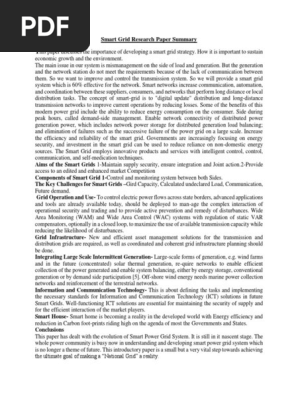 Smart Grid Research Paper Summary 16783