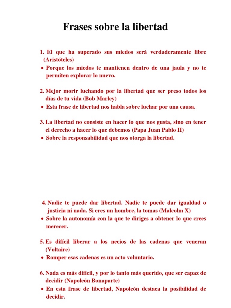 Fraces de La Libertad | PDF | Libertad | Aristóteles, image size:768x1024