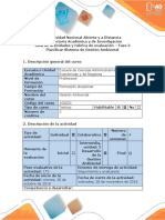 Guía y Rubrica de Evaluación - Fase 3 - Planificar Sistema de Gestión Ambiental