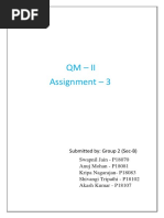 QM - Ii Assignment - 3: Submitted By: Group 2 (Sec-B)