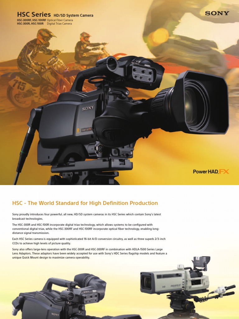 Sony HSC-100R Brochure | PDF | Camera | Charge Coupled Device