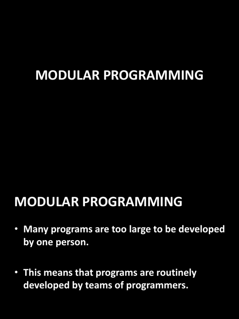 Modular Programming | PDF | Assembly Language | Modular Programming