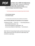 Debit Note and Credit Note