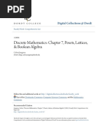 Discrete Mathematics - Chapter 7 Posets Lattices & Boolean Alge