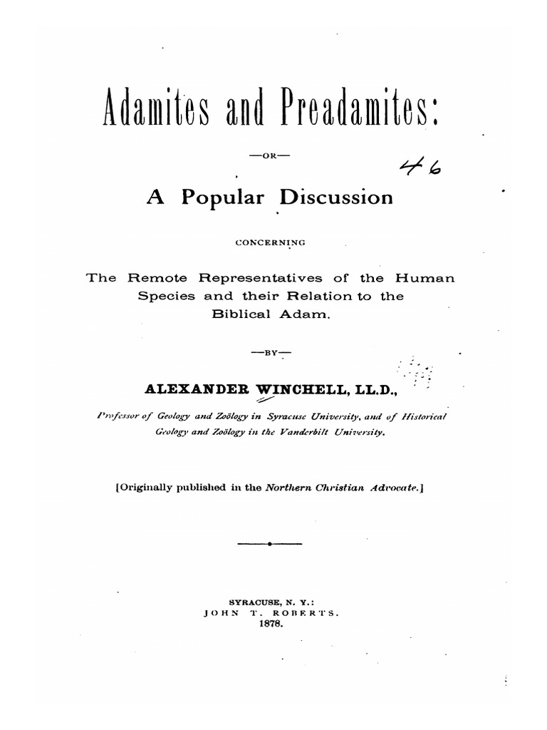 Adamites Preadamites PDF | PDF