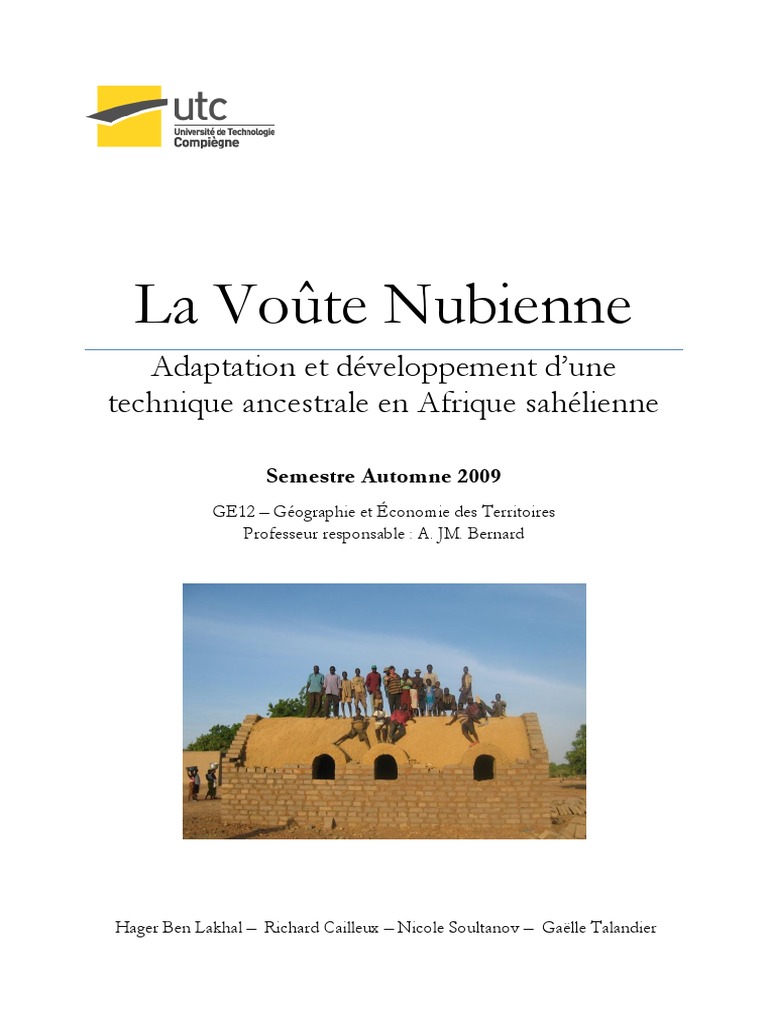 Voûte Nubienne : Technique et Développement | PDF | Voûte | Mur