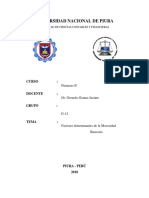 Factores Determinantes de La Morosidad Bancaria