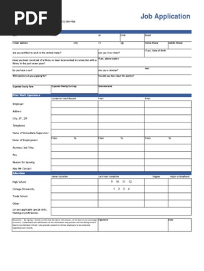 Job Application