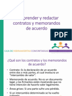 Comprender y Redactar Contratos y Memorandos de Acuerdo