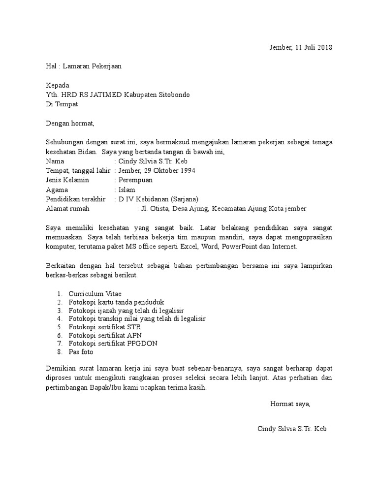 Download 84+ Contoh Surat Contoh Surat Lamaran Kerja Xls Terbaik Dan Terbaru