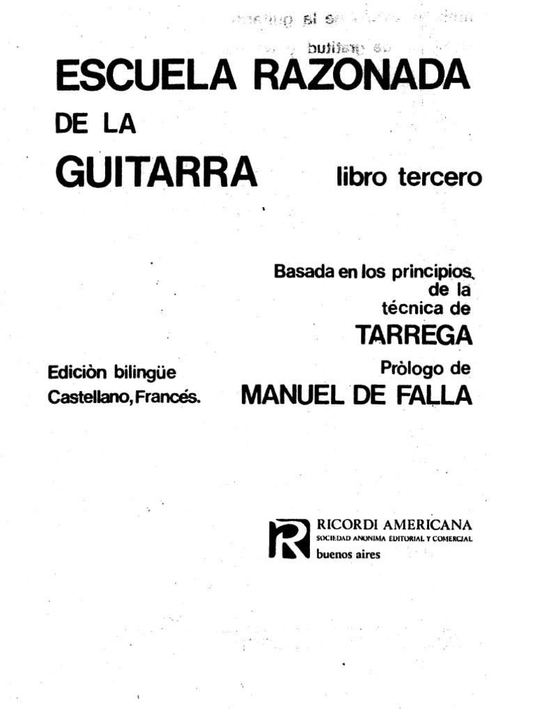 Escuela Razonada de la Guitarra: libro 3 by Emilio Pujol