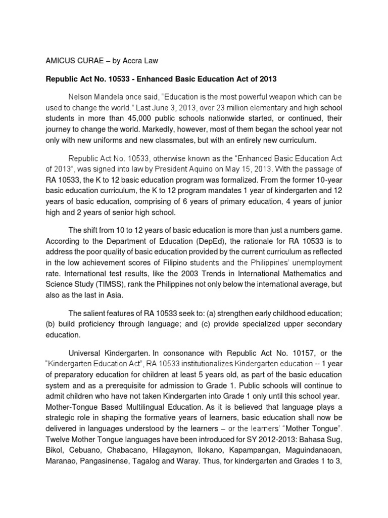 Effectiveness of k-12 curriculum in the philippines thesis picture