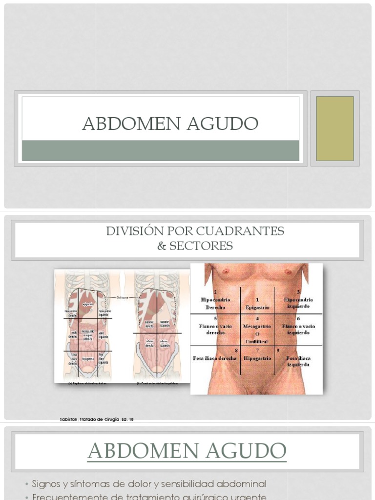 Abdomen Agudo Cirugia Dolor Especialidades Medicas