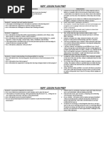 Nepf Lesson Plan Prep: Instructional Standards Notes/Actions Standard 1: Learning Purpose and Connections