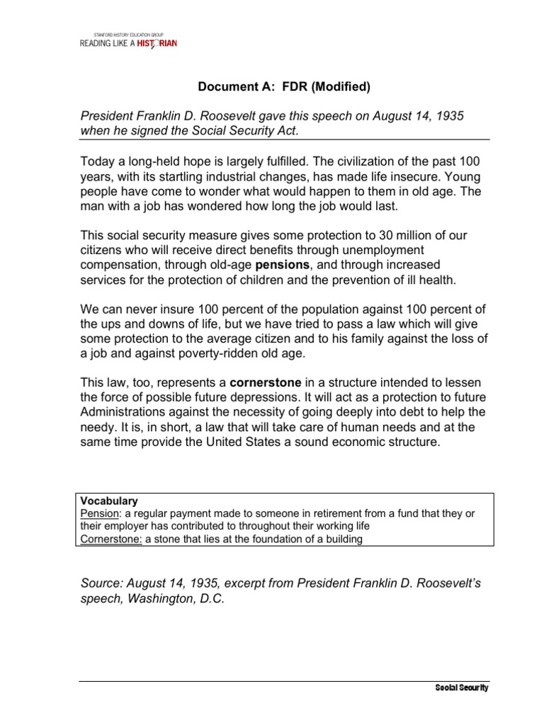 Primary Source Documents | PDF | Franklin D. Roosevelt | Employment