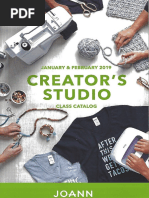 Joann Creator's Studio Class Catalog - Jan/Feb 2019 - Iowa City Course Calendar