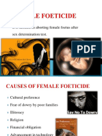 It Is Defined As Aborting Female Foetus After Sex Determination Test