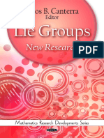 Lie Groups New Research Mathematics Research Developments Series PDF