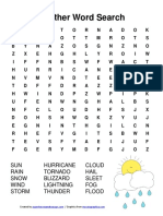 Weather Word Search