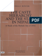 1979 Caste Hierarchy and The State of Nepal - Study of The Muluki Ain of 1854 by Hofer S PDF