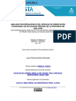 Análisis Psicopedagógico Del Servicio de Orientación Vocacional de Un Colegio Privado de La Provincia de San José