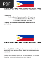 History of the Philippine Agriculture