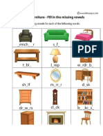 Objects in A House Vocabulary