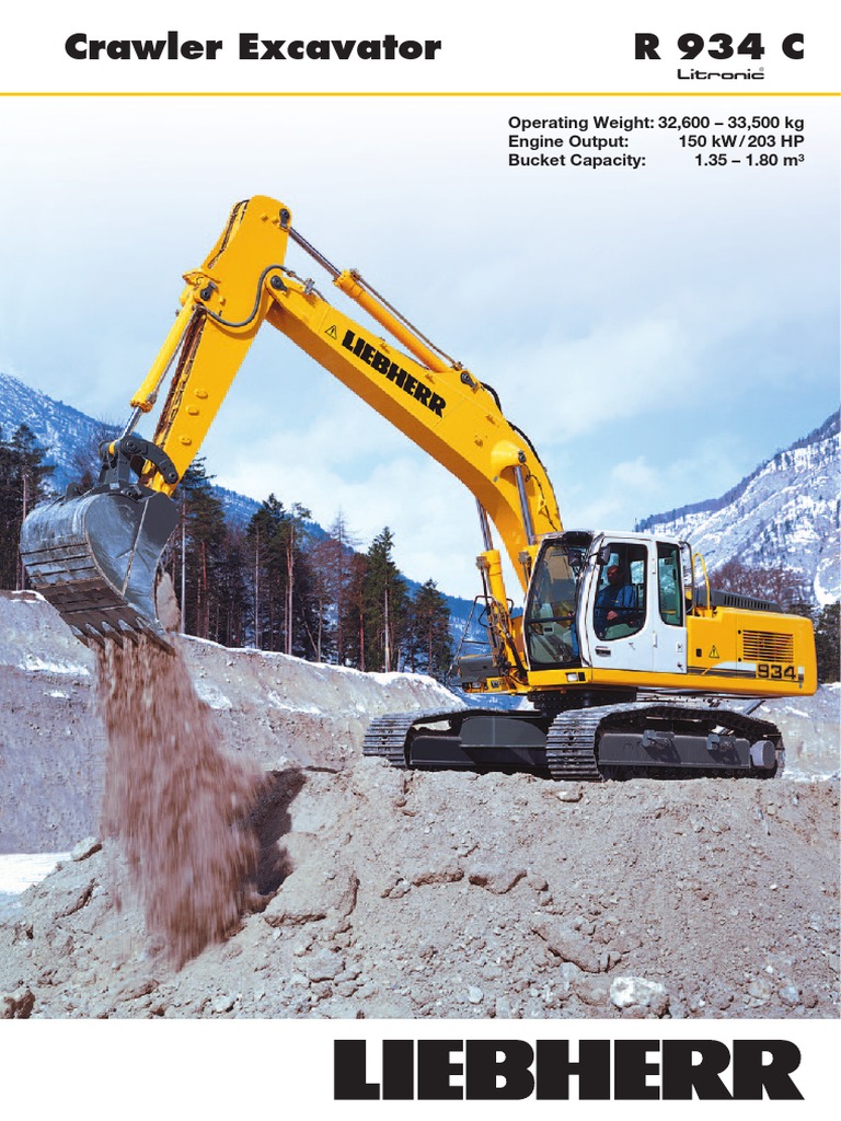 Liebherr R 934 C Litronic Specs | PDF | Mechanical Engineering ...