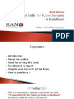 Book Review 10 Essential Skills For Public Servants A Handbook by Shahid Hussain Raja