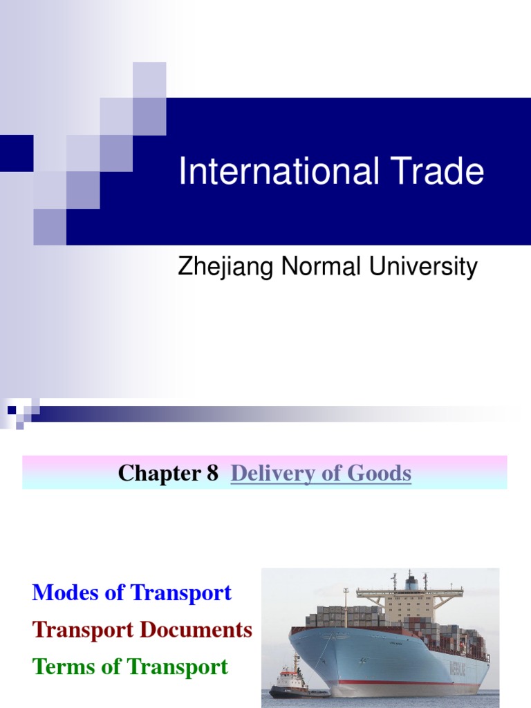 International Trade: Zhejiang Normal University | PDF | Bill Of Lading ...