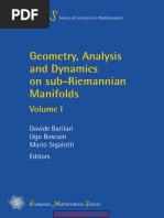 Geometry, Analysis and Dynamics on Sub-riemannian Manifolds