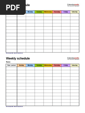 Weekly Hourly Planner