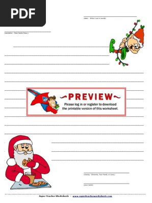 Santa Letter Paper