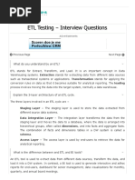 ETL Testing Interview Questions