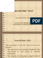 Parametric Test: DR - Dr.Siswanto, MSC