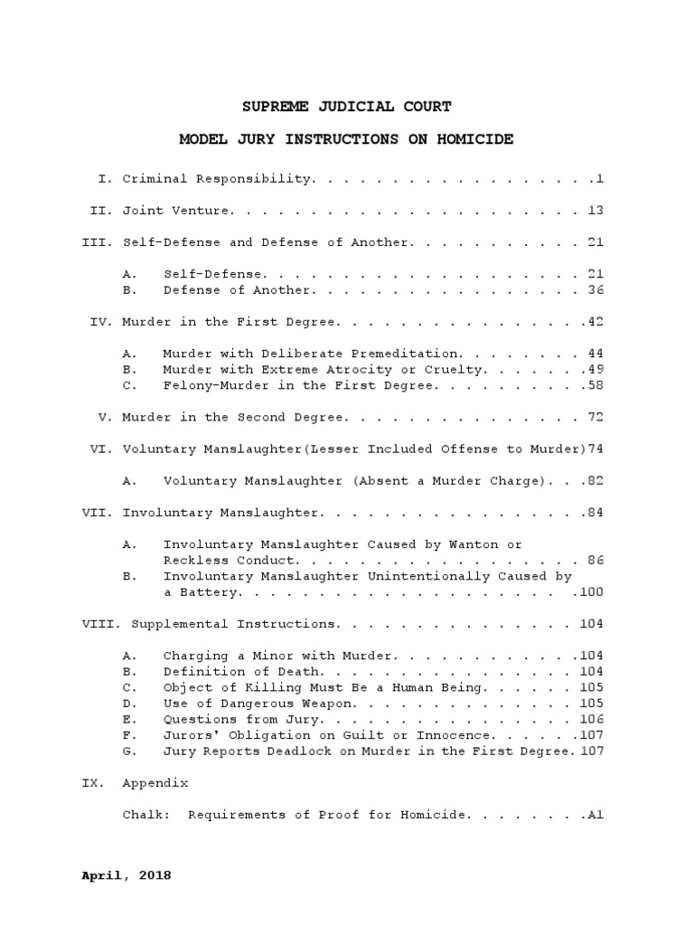 Model jury instructions on homicide april 2018 pdf insanity defense