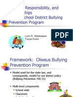 Respect, Responsibility, and Relationships Capital School District Bullying Prevention Program