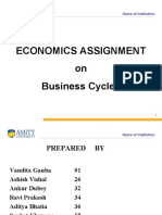 Economics Assignment On Business Cycle: Name of Institution
