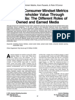 Improving Consumer Mindset Metrics and Shareholder Value Through Social Media: The Different Roles of Owned and Earned Media