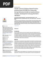 Health Sciences-Evidence Based Practice Questionnaire (HS-EBP) For Measuring Transprofessional Evidence-Based Practice: Creation, Development and Psychometric Validation