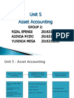 Unit 5 Asset Accounting: Group 2: Rizal Efendi 2016310008 Adinda Ryzki 2016310013 Yuninda Mega 2016310266