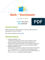 Modification Lesson Plan