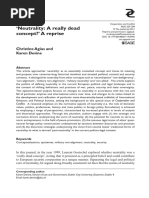 Agius_devine_2011 - ‘Neutrality- A Really Dead Concept?’ a Reprise