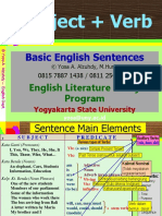 Subject + Verb: Basic English Sentences