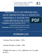 O Impacto Do Programa Mais Médicos Na APS