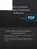 Respon Australia Terhadap Proklamasi Indonesia