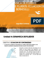 Mecanica Defluidos Dinamica de Fluidos: Ecuacion de Bernoulli