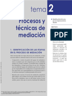 Gestión de Conflictos y Proceso de Mediación MF104... - (TEMA 2. PROCESOS Y TÉCNICAS de MEDIACIÓN)