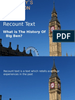 Recount Text: What Is The History of Big Ben?